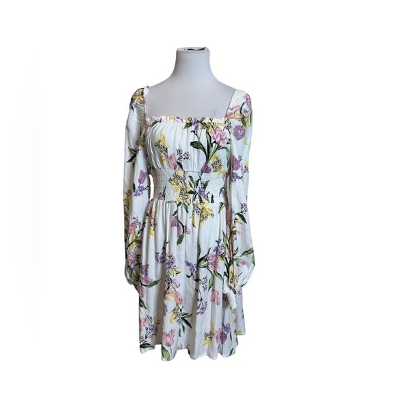NWT AFRM floral smocked bodice mini dress - Picture 1 of 9